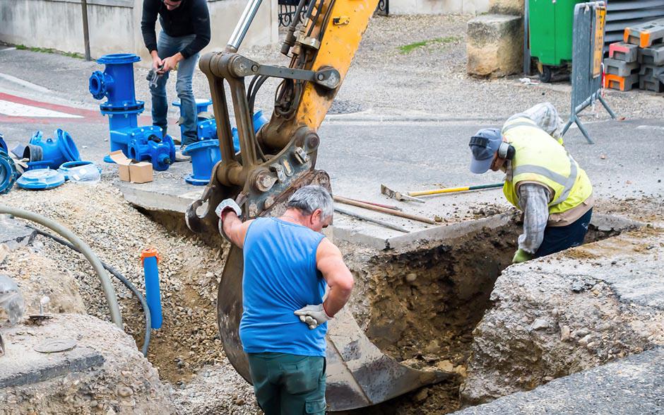travaux assainissement Le Coudray-Montceaux